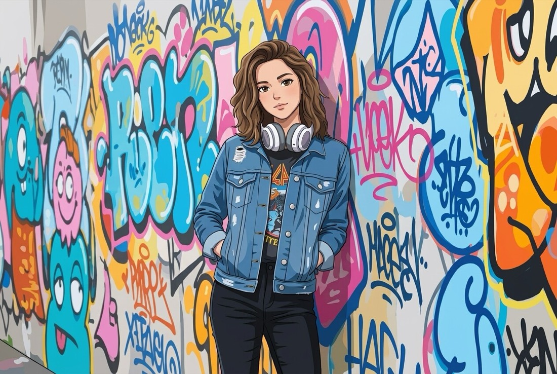 AI-styled version of the same event portrait: Cartoon — Anime